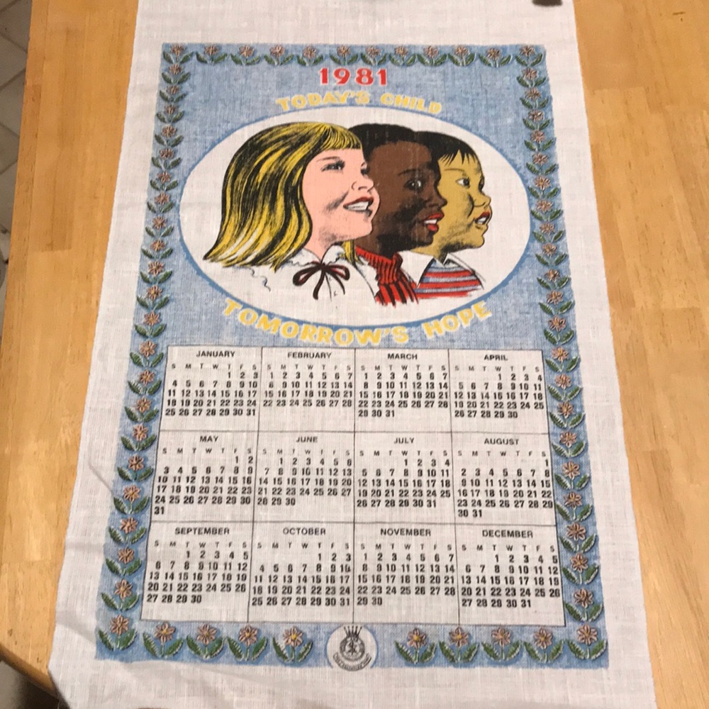 1981 Salvation Army Calender Fabric Inspiring